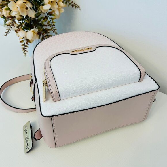 Michael Kors Jaycee Medium Ombré Signature Logo Backpack Powder Blush - Picture 4 of 9